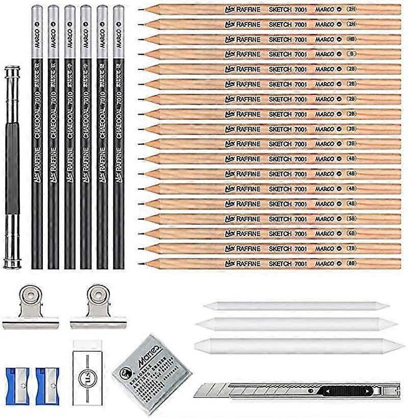 Sketch Drawing Pencils Set  35 Pcs Drawing Set with Storage Bag