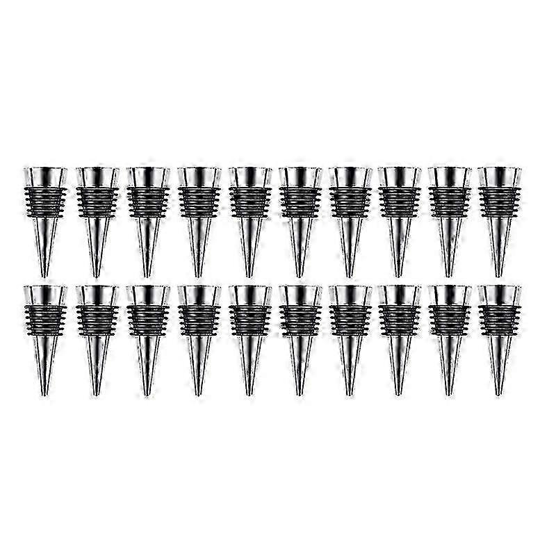 20pcs金属ワインと飲料ボトルストッパーワインボトルコルク先細り収納クラフトアートDIY -