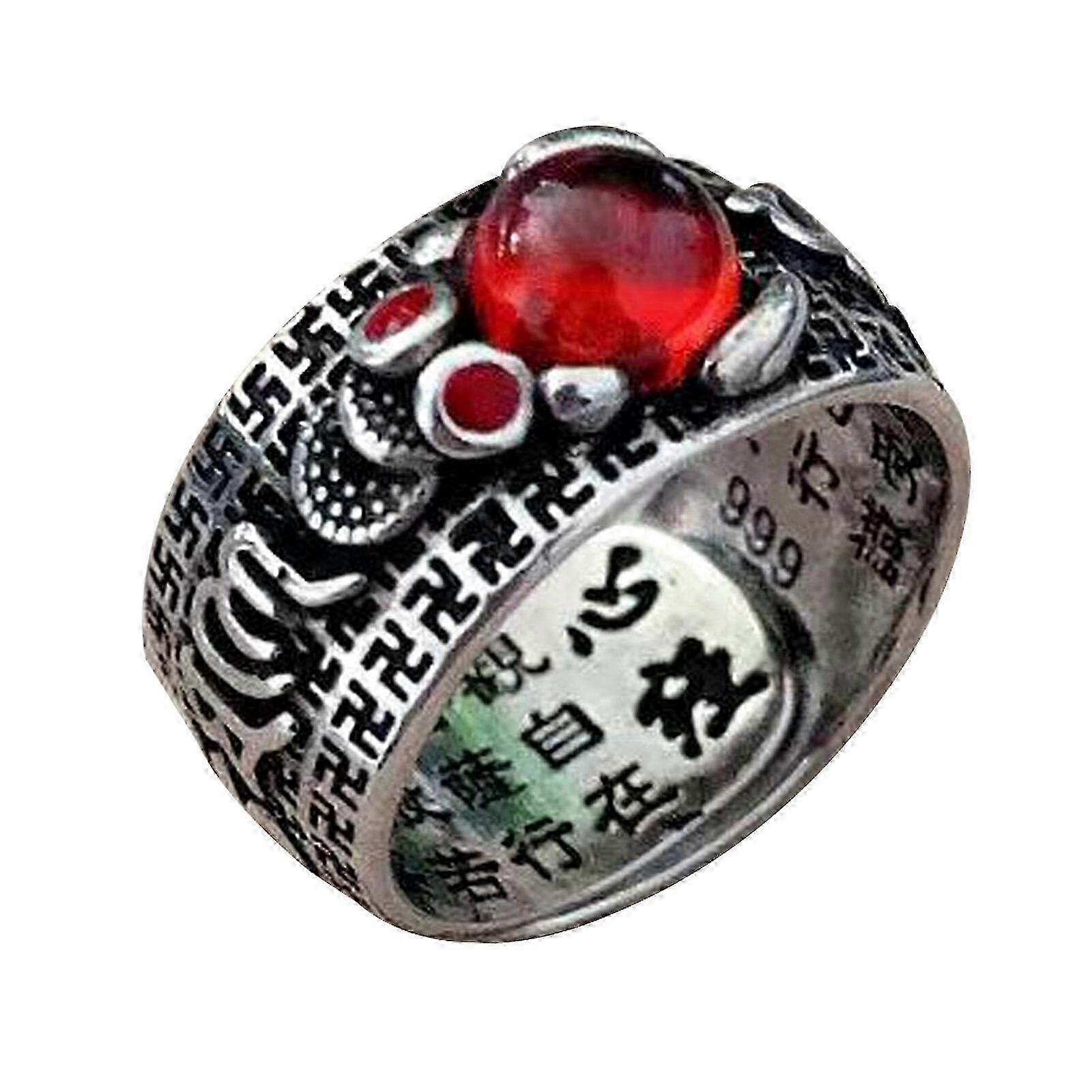 Ring Wealth Protection Fashion Metal Unisex Vintage Open Rings Buddhist Jewelry,100% New
