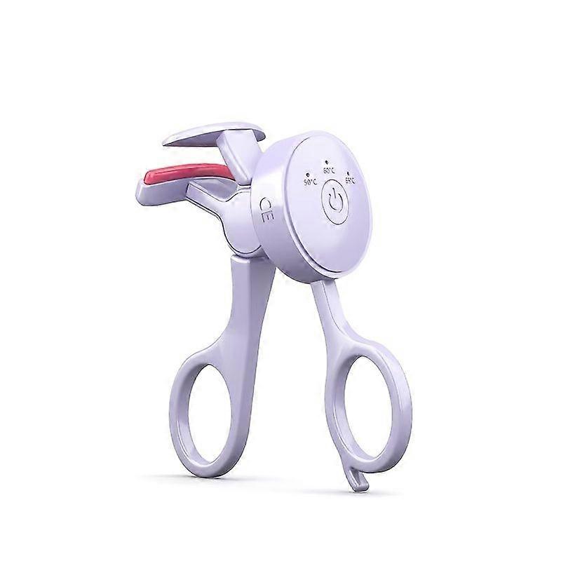 Electric Heated Eyelash Curler USB Charging Portable Lash Curler with 3 temperature control modes Purple