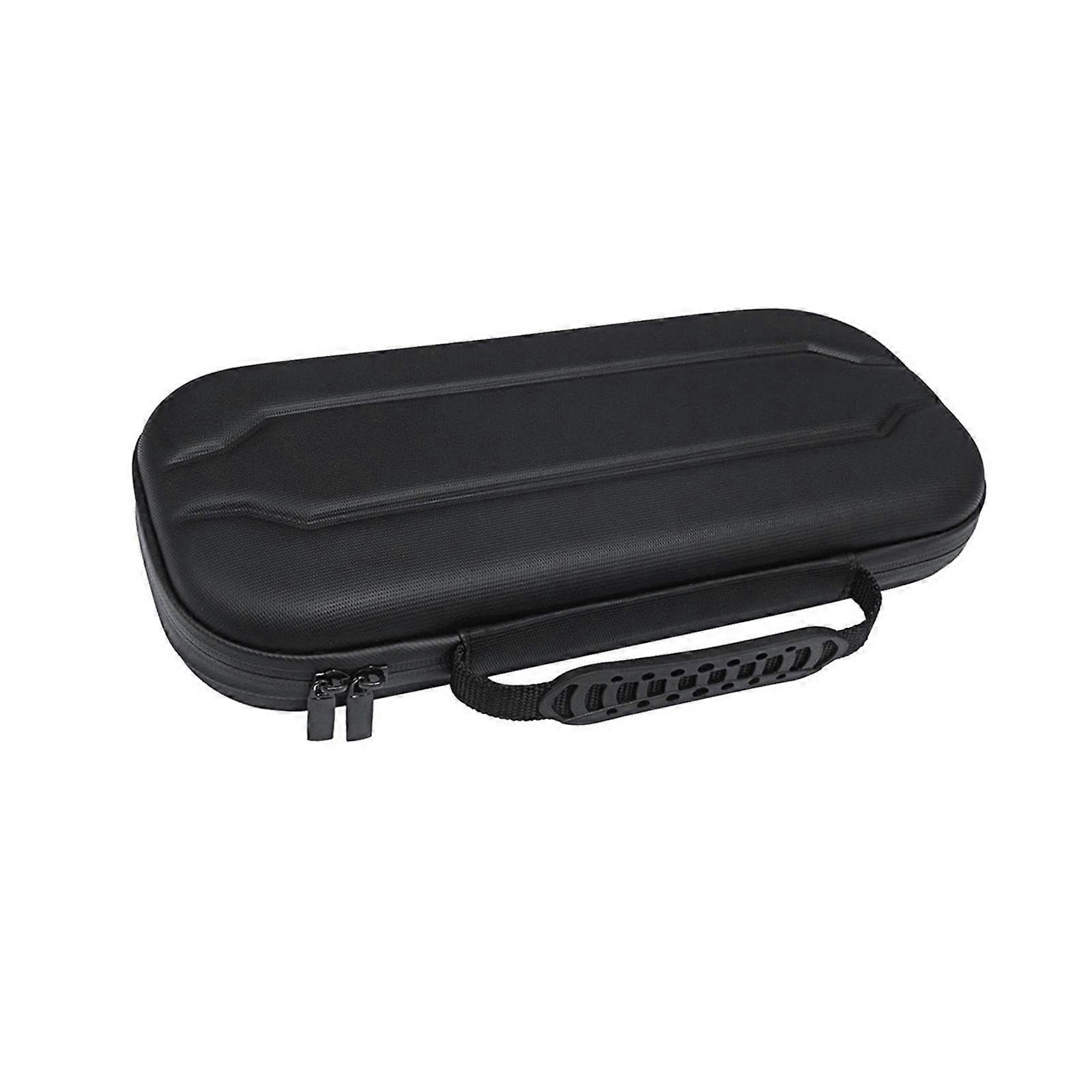 Hard Case Storage Bag for Nurse Accessories, Double Zipper Design, Includes Scissors and LED Flashlight, Black Color