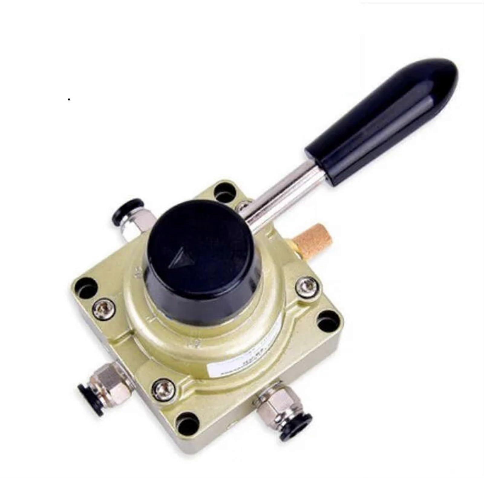 Pneumatic Hand Switch Valve HV02 HV03 HV04 Hand Rotary Valve 3 Position 4 Way 1Pcs(Color:HV 02,Size:6mm connect muffler)