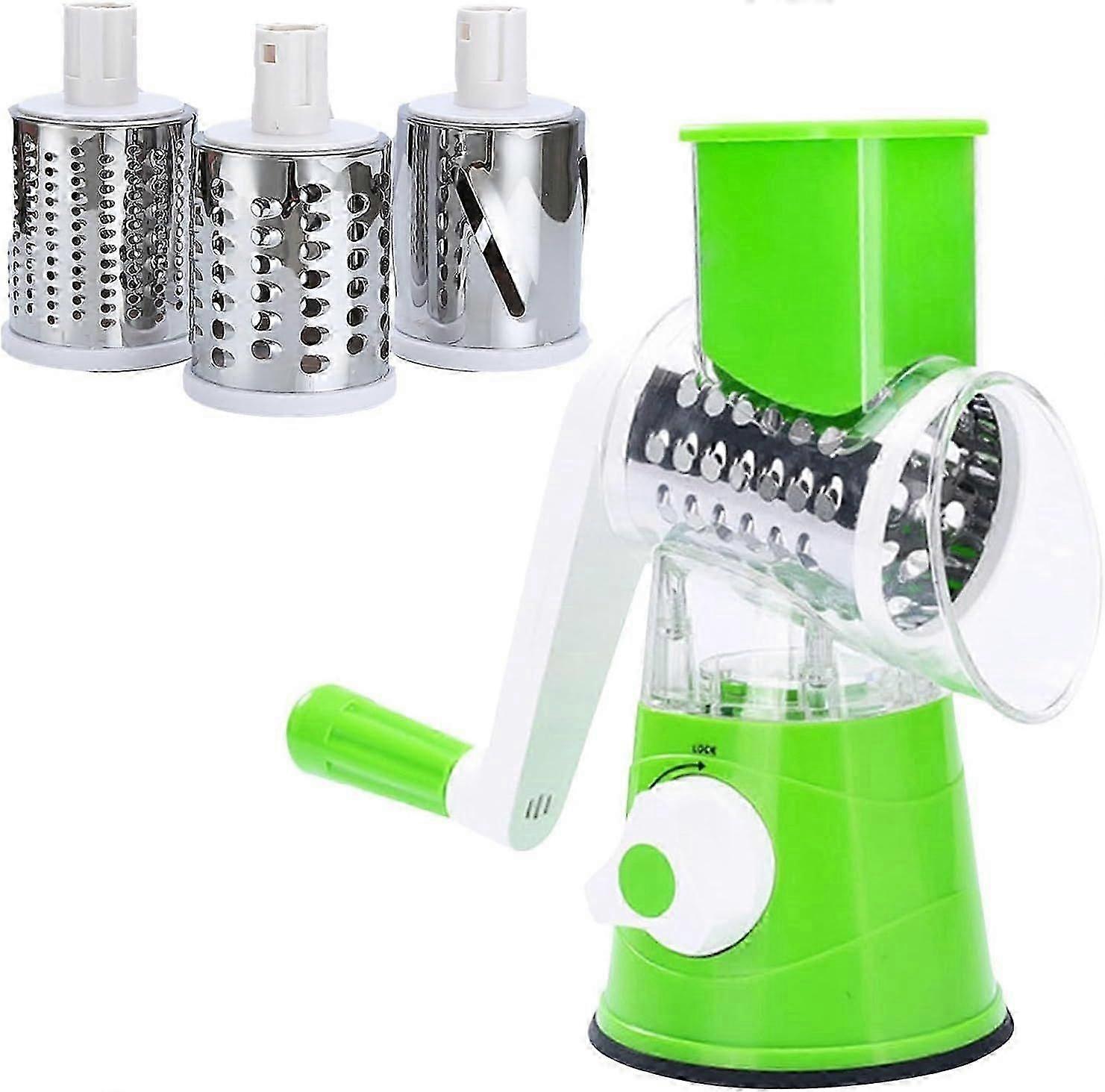 Cheese Grater Hand Crank Rotary Mandoline Slicer - Salad Chopper, Vegetable