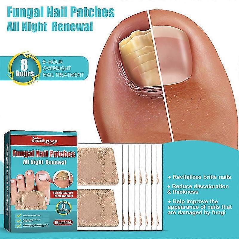 16pcs Fungal Nail Renewal Nighttime Nail Patches,nail Correction Stickers