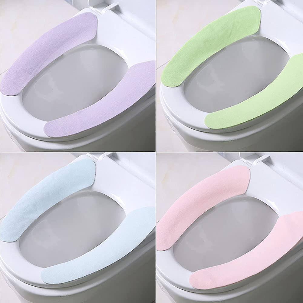 4 Paar WC Deckel Abdeckungen Waschbar Warm WC Sitzkissen WC Sitzbezüge Waschbar