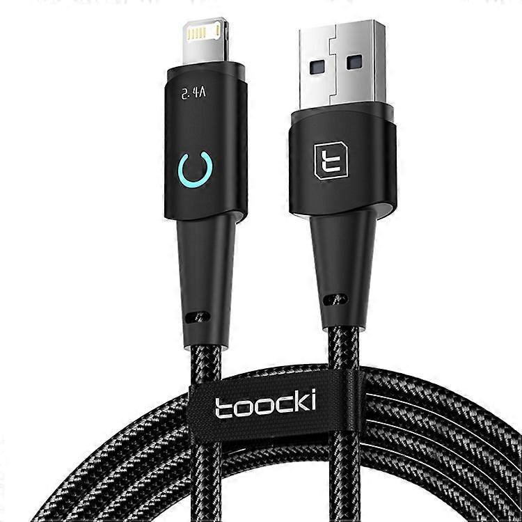 Toocki TQ-X02 USB-A to Lightning Cable 3m 2.4A Fast Charging Data Sync Braided Cord with LED Indicator