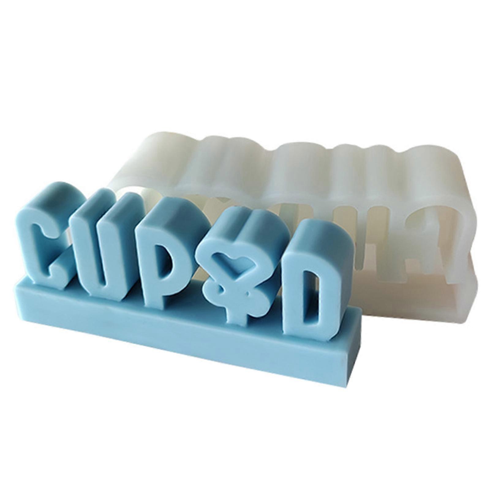 Letters Scented Candle Silicone Molds DIY Aromatherapy Diffuser Plaster Soap Mould for DIY Enthusiast and Party Planners