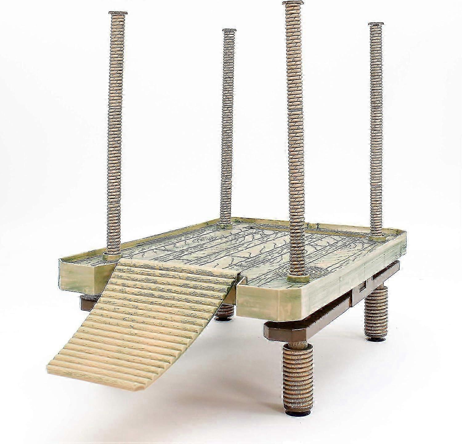 Floating Turtle Pier And Basking Platform Decorative, Functional, And Naturally Inspired Large Size