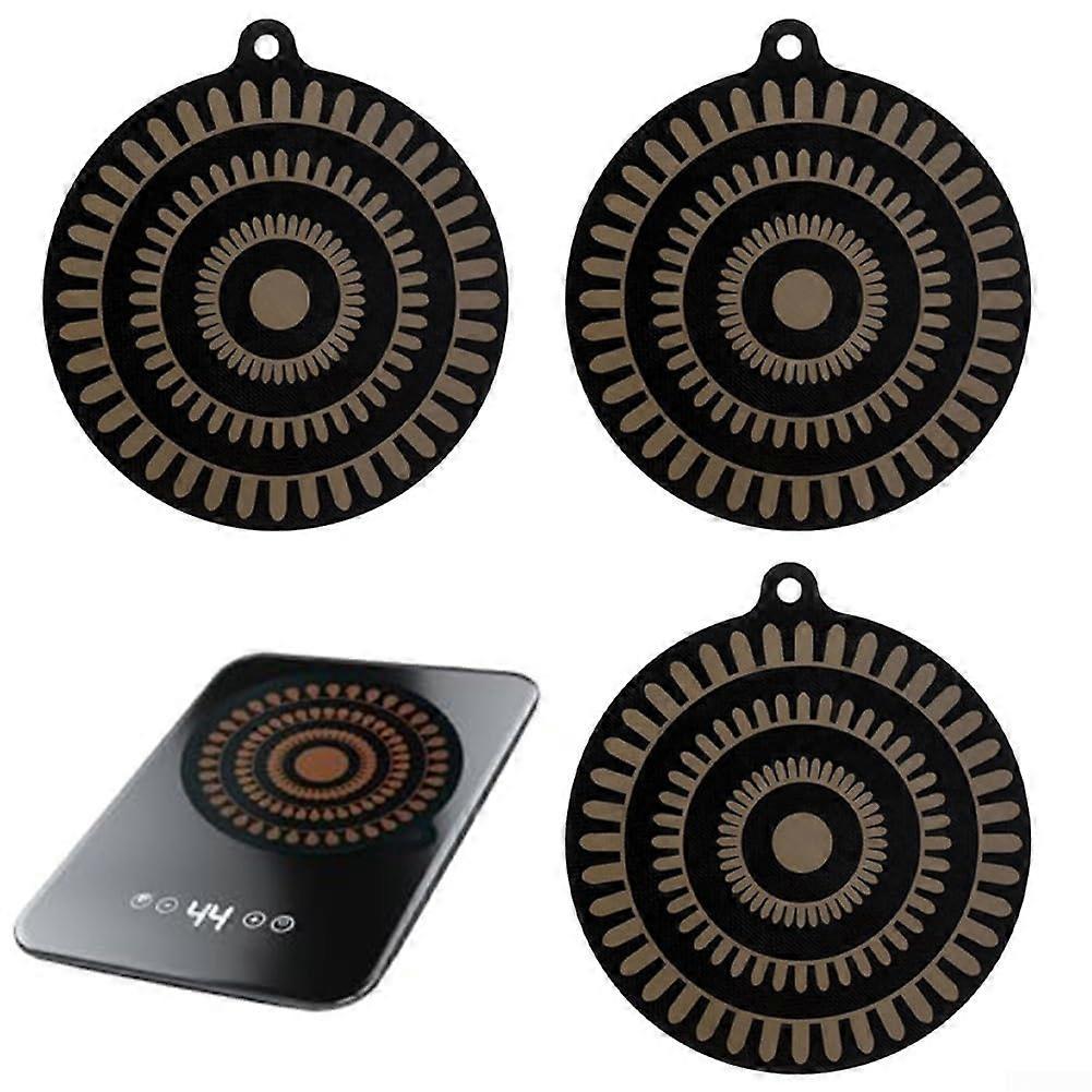 Multifunctional thermochromic silicone mats for induction cooktops and baking, nonslip and easy to clean, 3 pieces