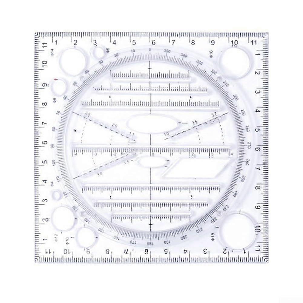 Unique Rotating Ruler Black Adjustable Measuring Tool for Crafts, Home Projects, and Office Use