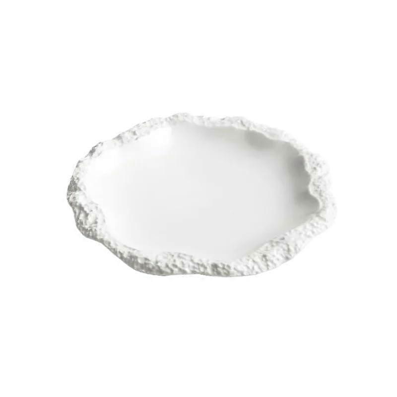 Solid Color Large Ceramic Salad Plate, 2pcs 11.6 Inches