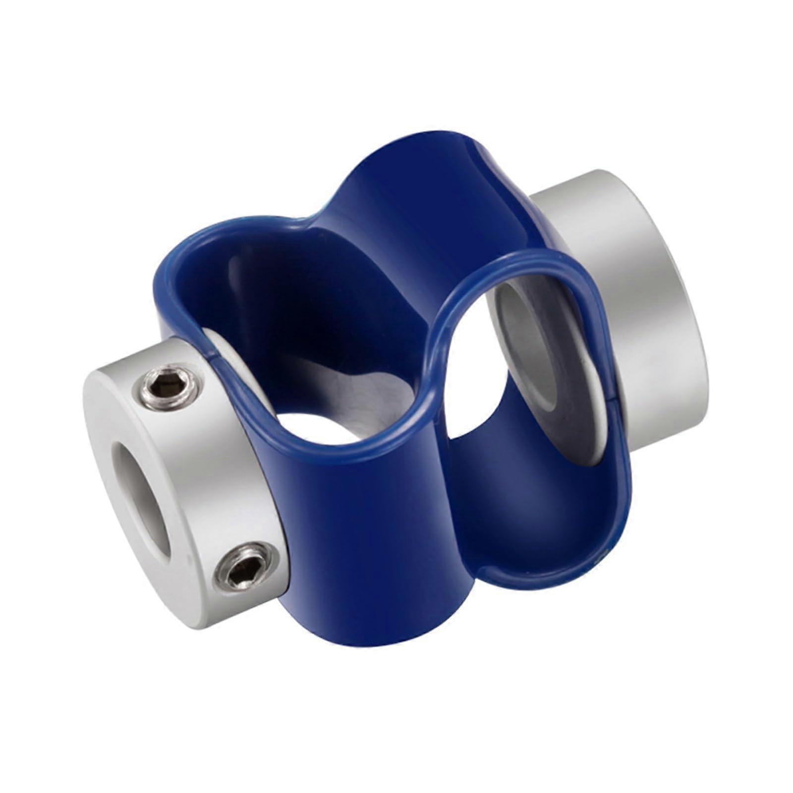 D40L60 Flexible Aluminium Alloy Encoder Coupling Clamp Pair for 7mm x 12mm Applications, Double Loop Design