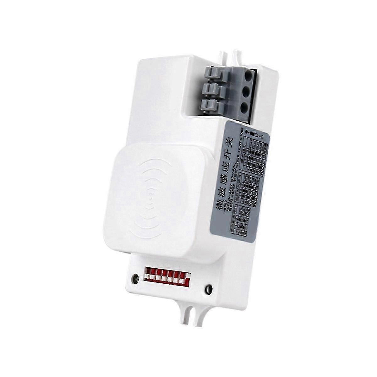 TD 5.8G Microwave Sensor Switch 220V Hallway Garage Distance Delay Adjustable Multifunction LED Rad