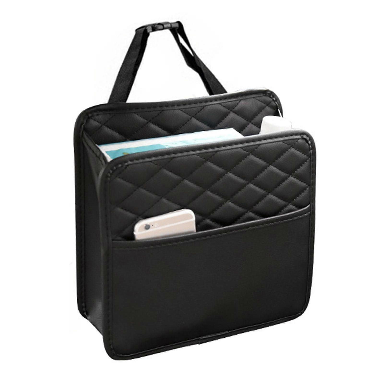 Car Backseat Organiser Multi Pocket Storage Bag with Tissue Box Cup Holder Easy Install for All Cars Road Trip