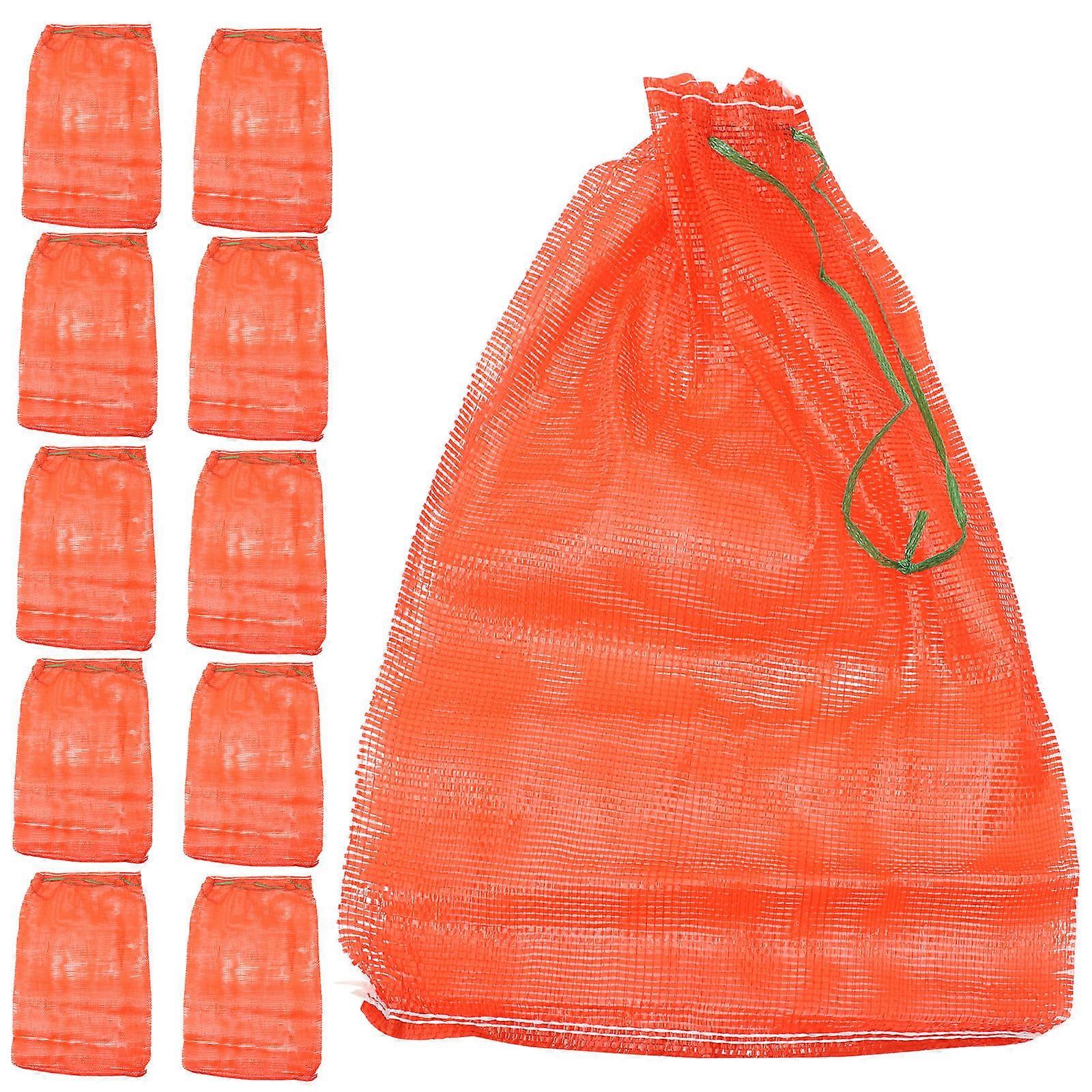 Mesh Bags with Drawstring for Storing Toys Fruits Vegetables, One Side Open Design