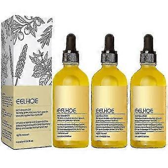 3Pcs Natural Hair Growth Oil, Veganic Organic Natural Hair Growth Oil 60ml