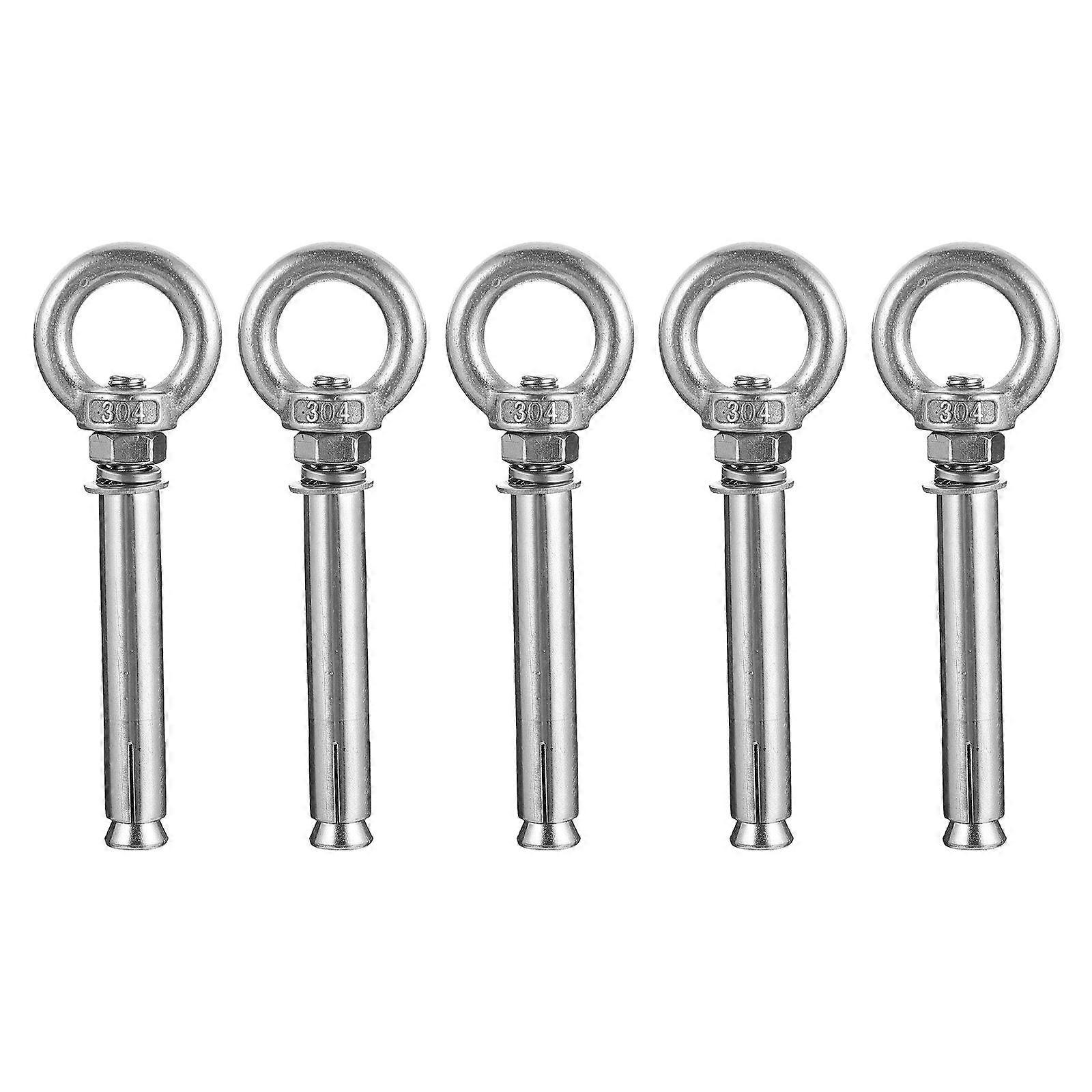 Ring Shape Eye Nut Heavy Duty Lifting Eye Nut Decorative Hanging Silver 90mm High Load Capacity 5Pack