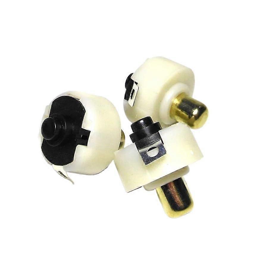 C8 Flashlight Switch 20mm x 10mm White Round Tail Switch, T6 Q5 Compatible, 3 Pieces Pack