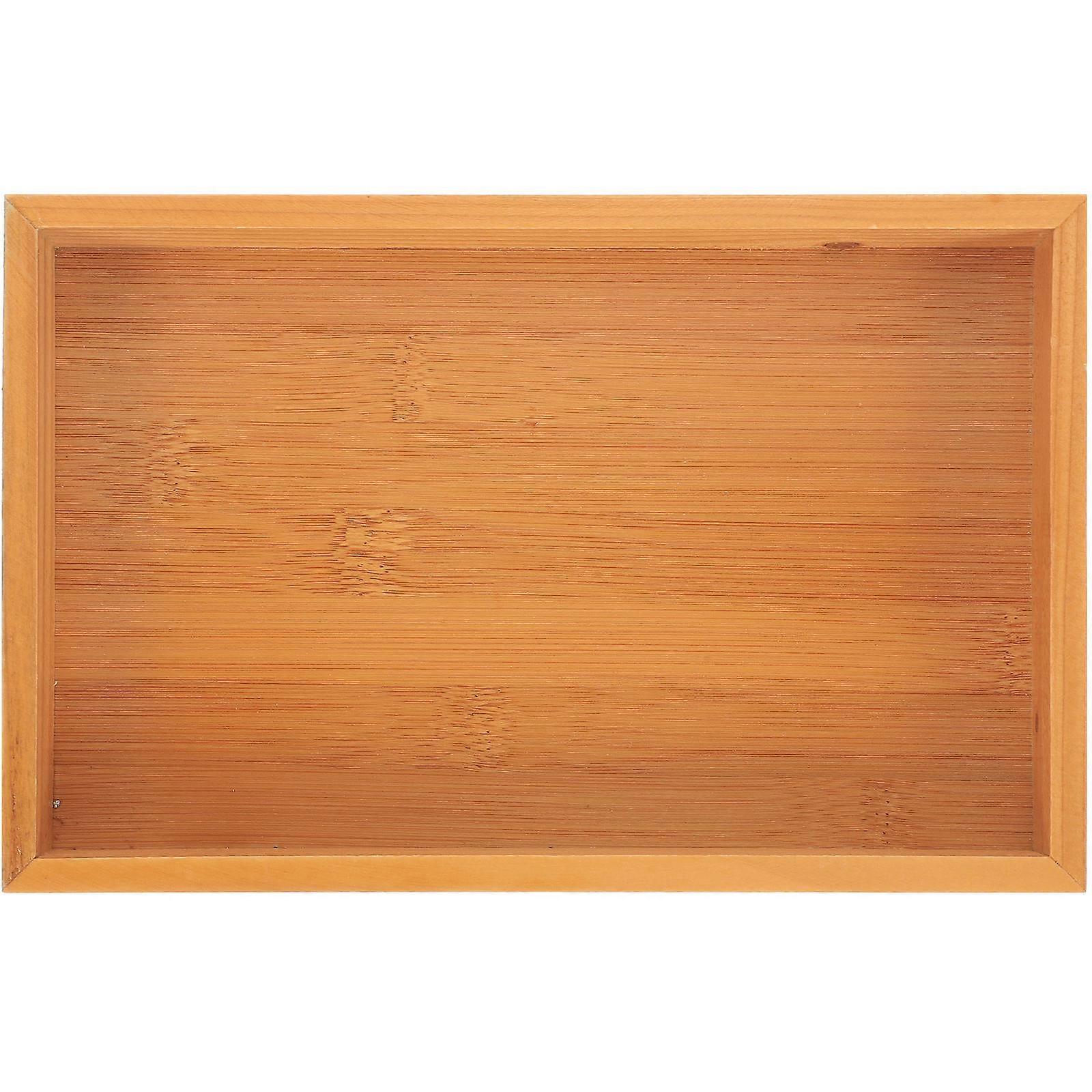 Rectangular Serving Tray Simple Design for Fireplace Shelf Chocolate 24.00X15.50X4.00CM Snack Food 1Pcs