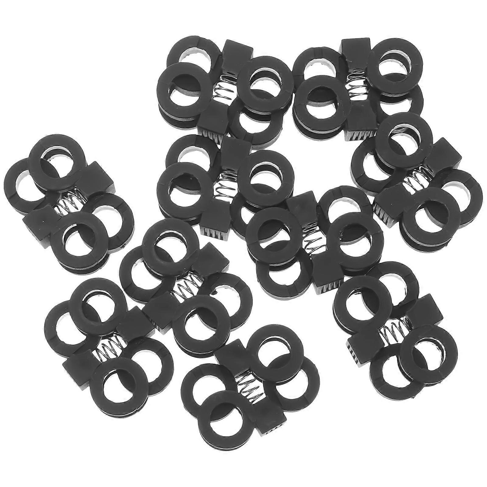 10pcs Shoelace Locks Shoe Cord Buckles Durable Elastic Lace Fasteners for Sneakers Trainers Convenient Shoelace Holders for Adults Black Large