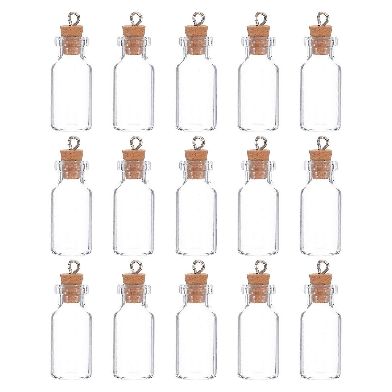 15pcs Mini Glass Bottles with Corks   Reusable Tiny Vials for Wishing, Crafts, and Small Storage   Transparent Jars for DIY Projects, Gifts, or