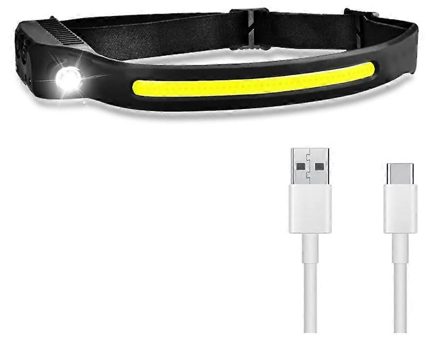 Head Torch, Headlight Rechargeable Headlamp 8 Lighting Modes with Motion Sensor Lightweight Headlight Flashlight Bright Headlamp Torch(Black)