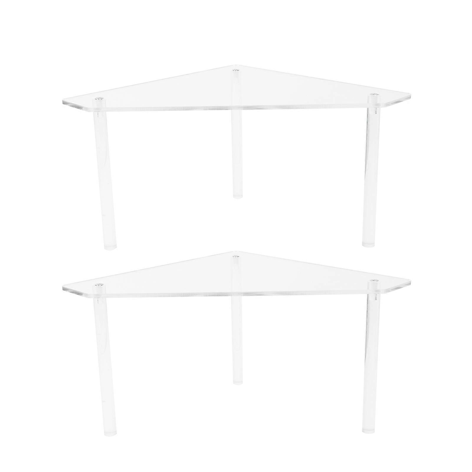 1 Set Home Corner Table Rack Storage Shelf Desktop Triangular Shelving Unit