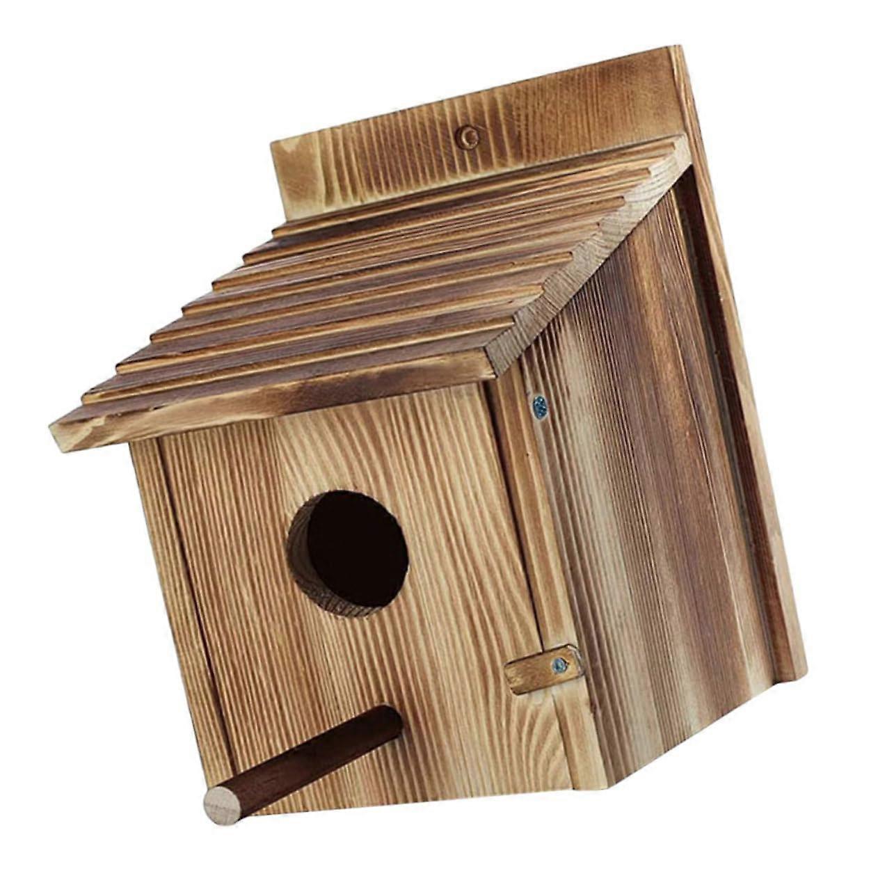 Garden Wood Birdhouse Decorative Bird Nest made of Breathable Wood for Canaries Parrots and Small Nesting Place for Your Garden Ref: 5413