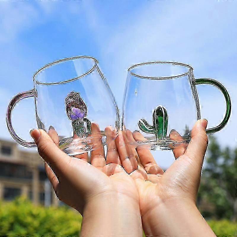 Transparenter dreidimensionaler Wasserbecher in Tierform, farbiger Glasbecher