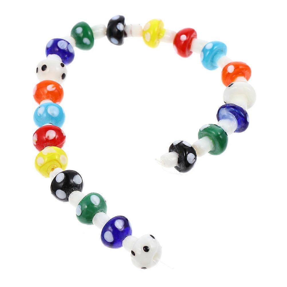 Mushroom Diy Delicate Beads Multi Color 1X1CM Glass Diy Material 1Set