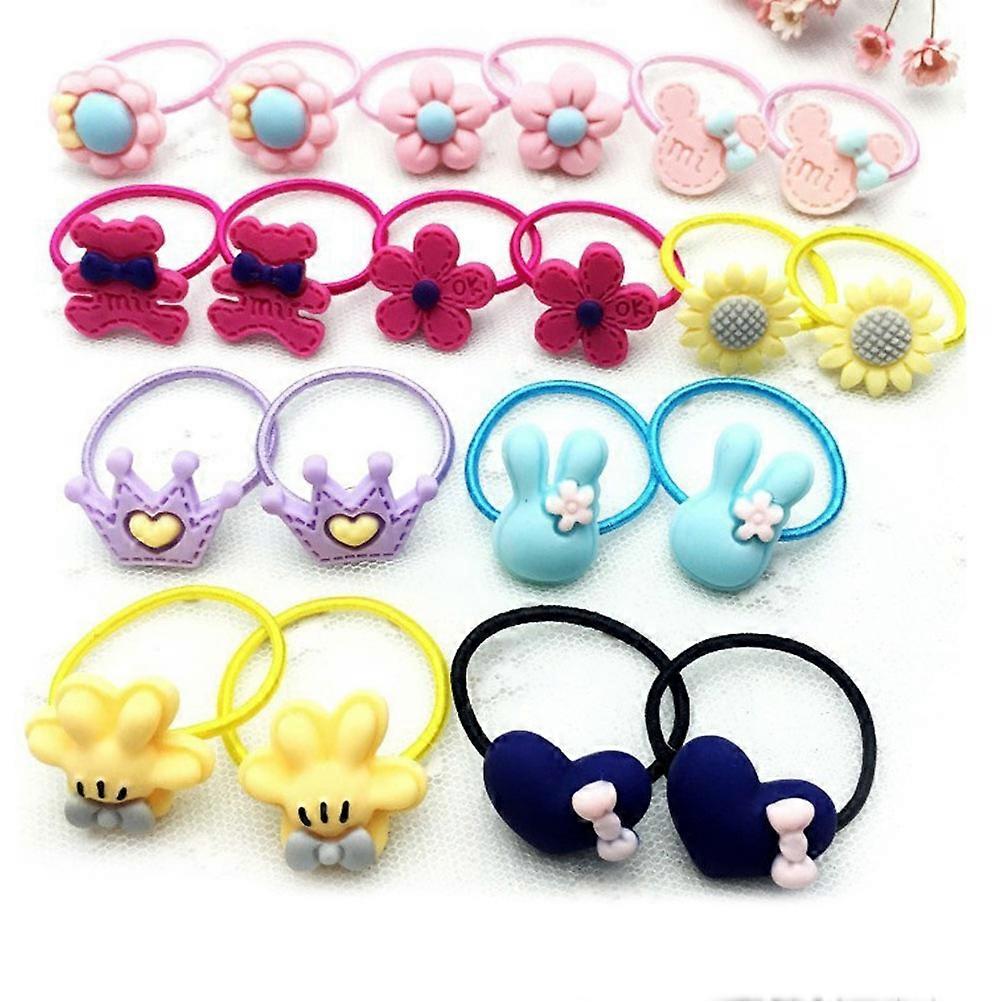 Hair Ties Bands Ropes Elastics Ponytail Holder for Baby Toddler Girl Assorted Color Simple Durable 80Pcs