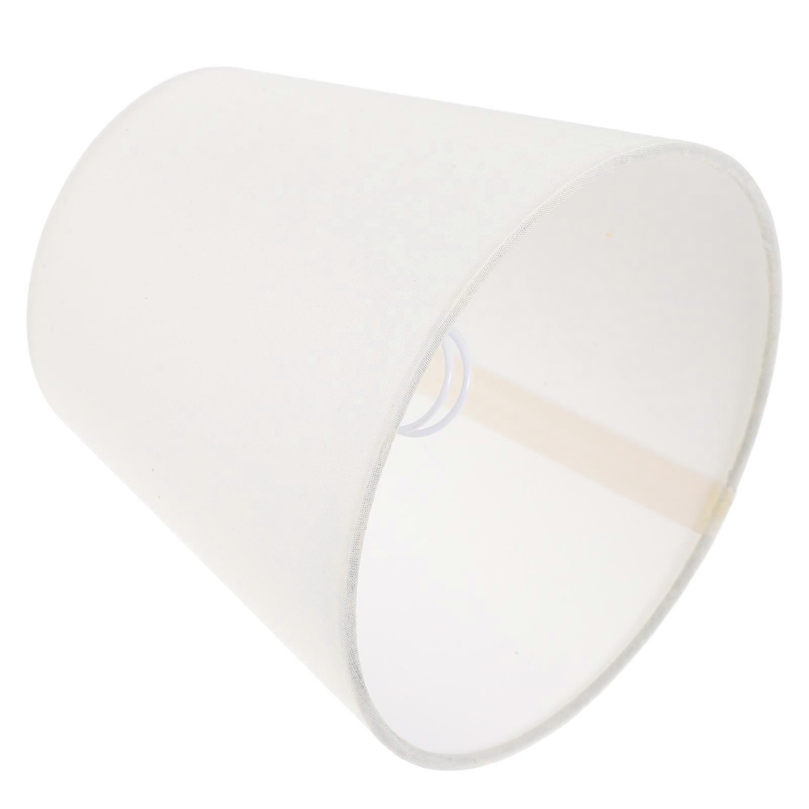 Lampshade for Bedroom Cloth Lampshade Round Rustic Design Beige 15.00X13.00X10.00CM Light Softening 1Set