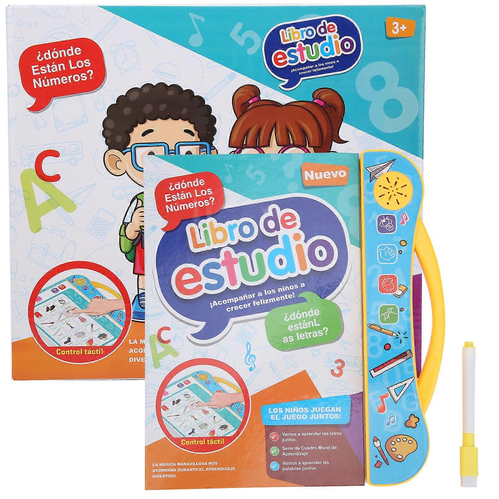 Spanish English o E-Book for Kids Reading Cognitive Study Toys Yellow