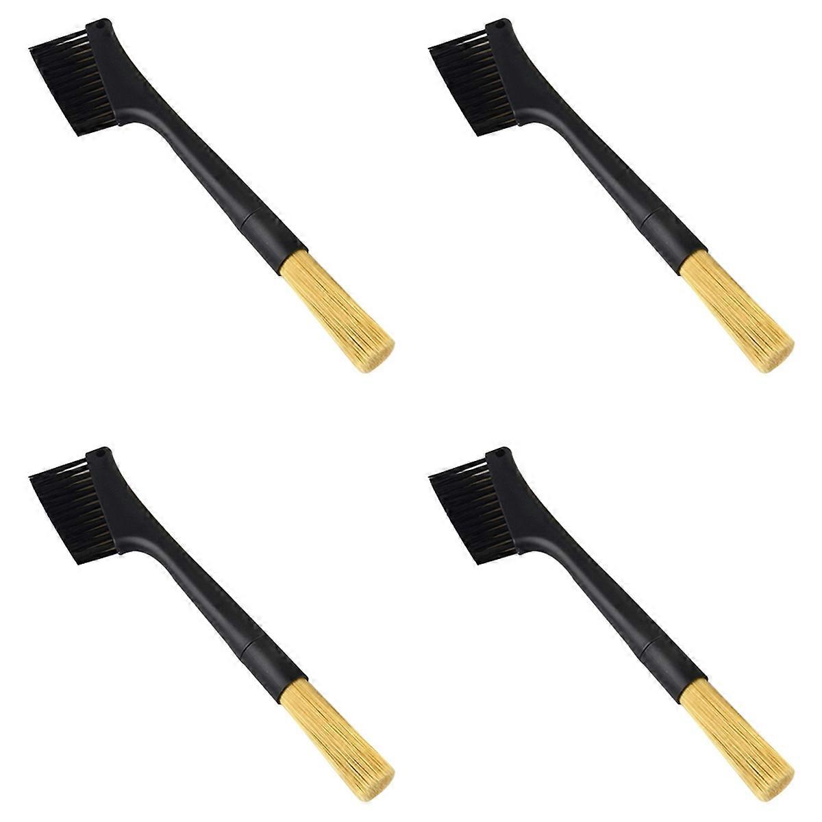 4X Double Head Coffee Brush Espresso Coffee Grinder Machine Clean Brush Matcha Keyboard Dusting Tool