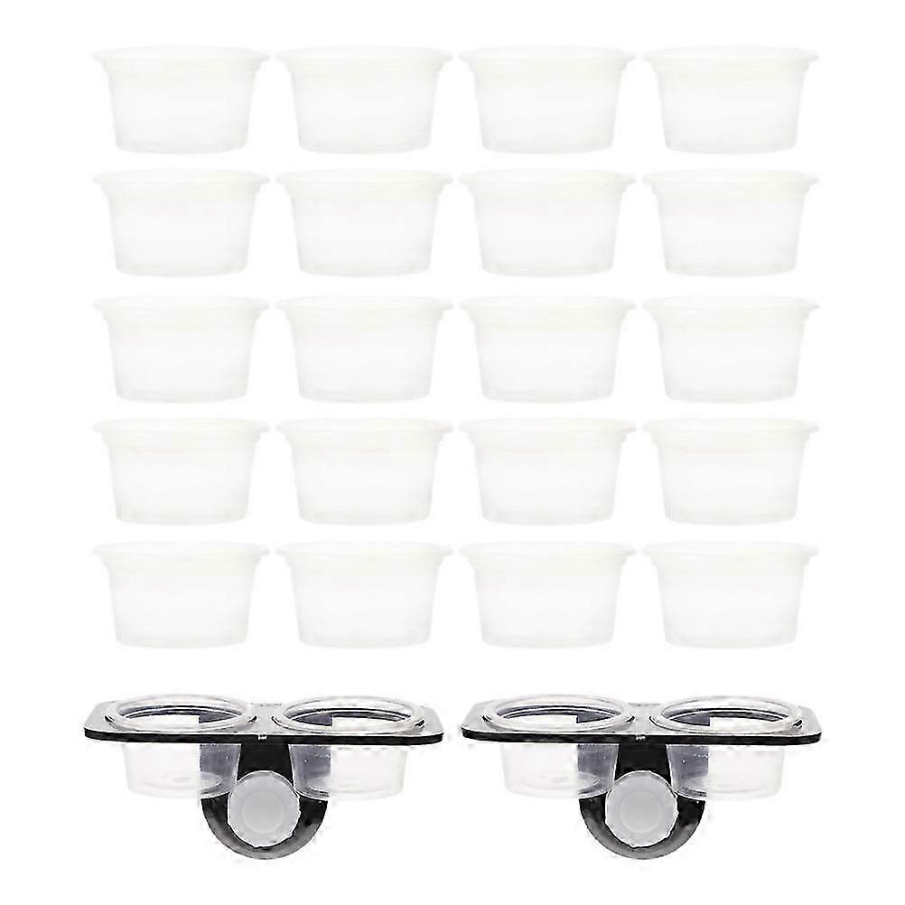 Clear Wall Shelf Feeder Bowl Reptile Waterer Turtle Bowl Reptile Feeding Cup Reptile Water Dish Reptile Water Fountain