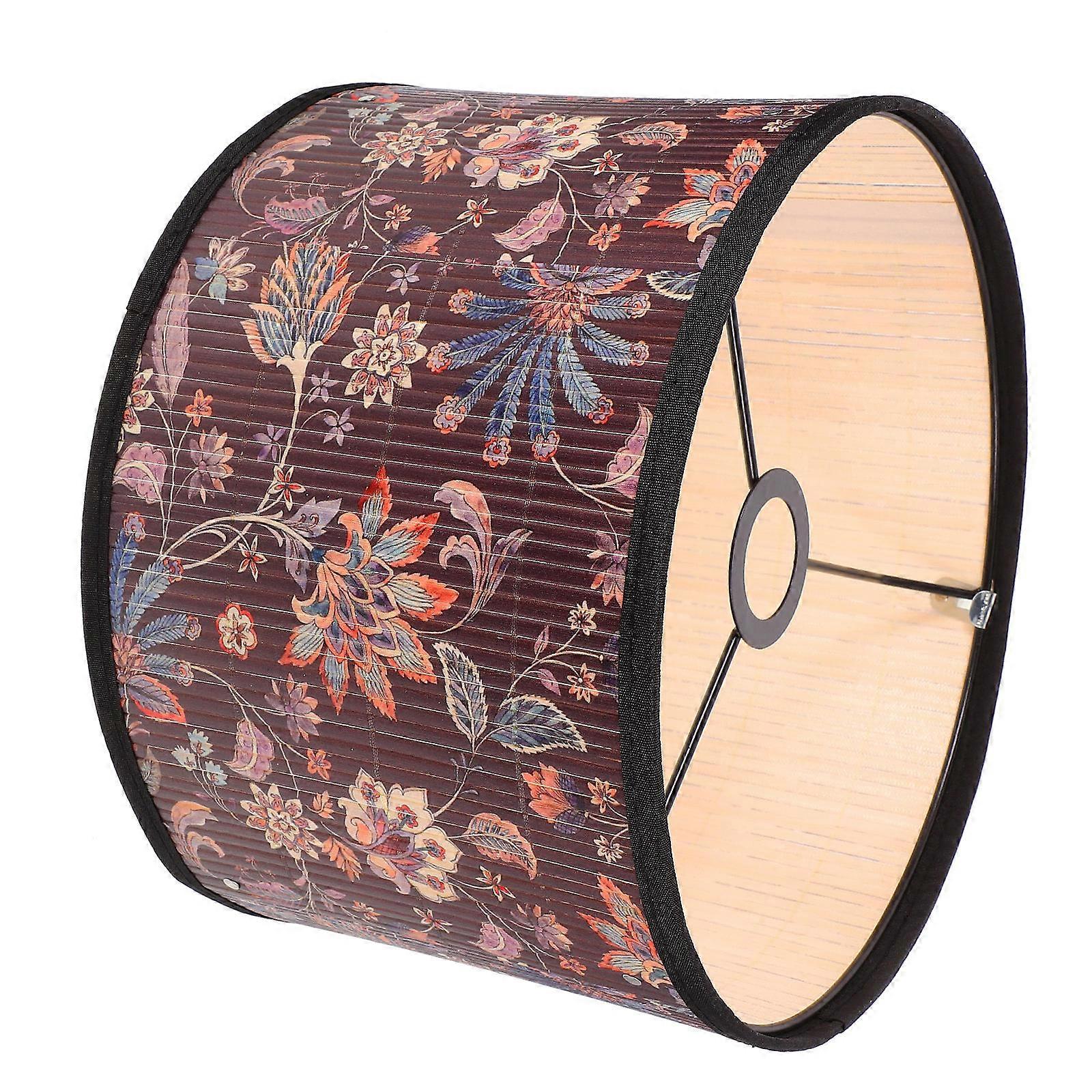 Handwoven Rattan Lampshade Bamboo Pendant Lamp Shade Warm Lighting Rustic Pattern Design 1Pack