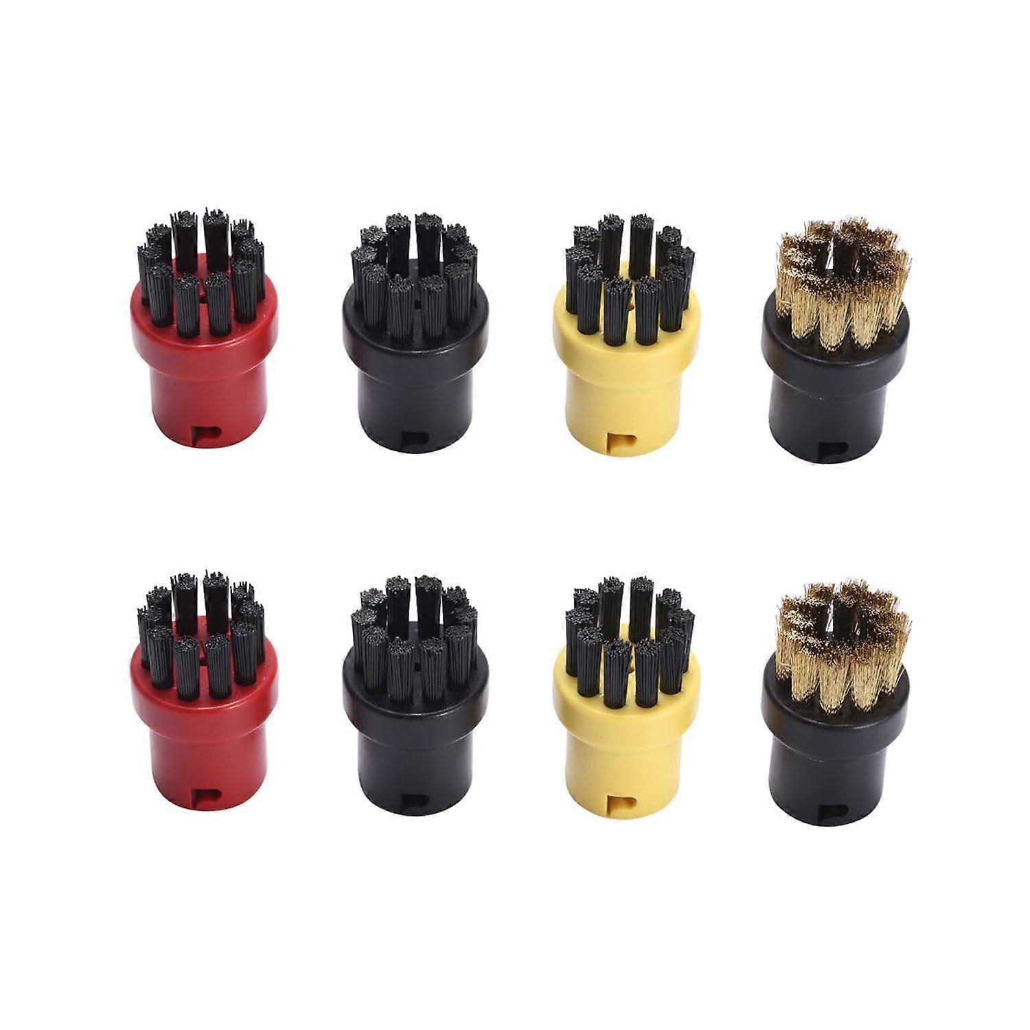 8-Piece Round Brush Set for Kärcher Steam Cleaners SC1 SC2 SC3 SC4 SC5 SC7 CTK10 Replacement Parts and Accessories