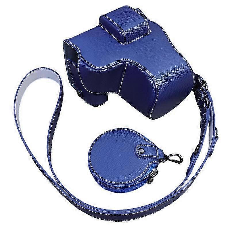 Type D PU Leather Case for Digital Cameras with Battery Opening Design and Strap, Suitable for Certain Brand Models