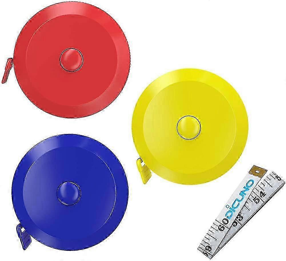 1.5m Soft Retractable Tape Measure in 3 Colors (Blue, Red, Yellow) with Soft Tape