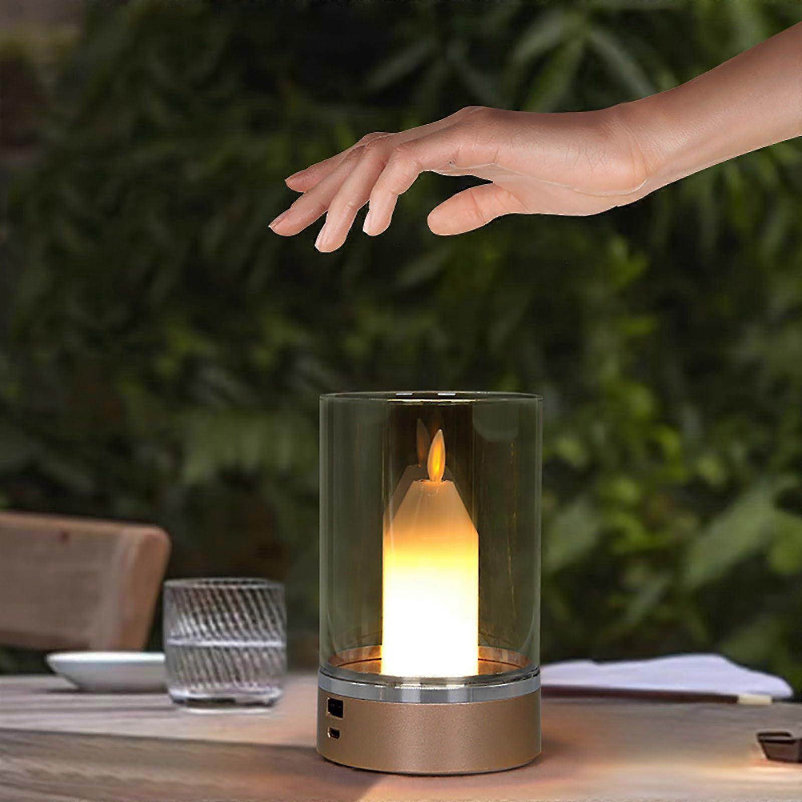 Wireless Dimmable LED Candles with USB Recharge for Home Decor