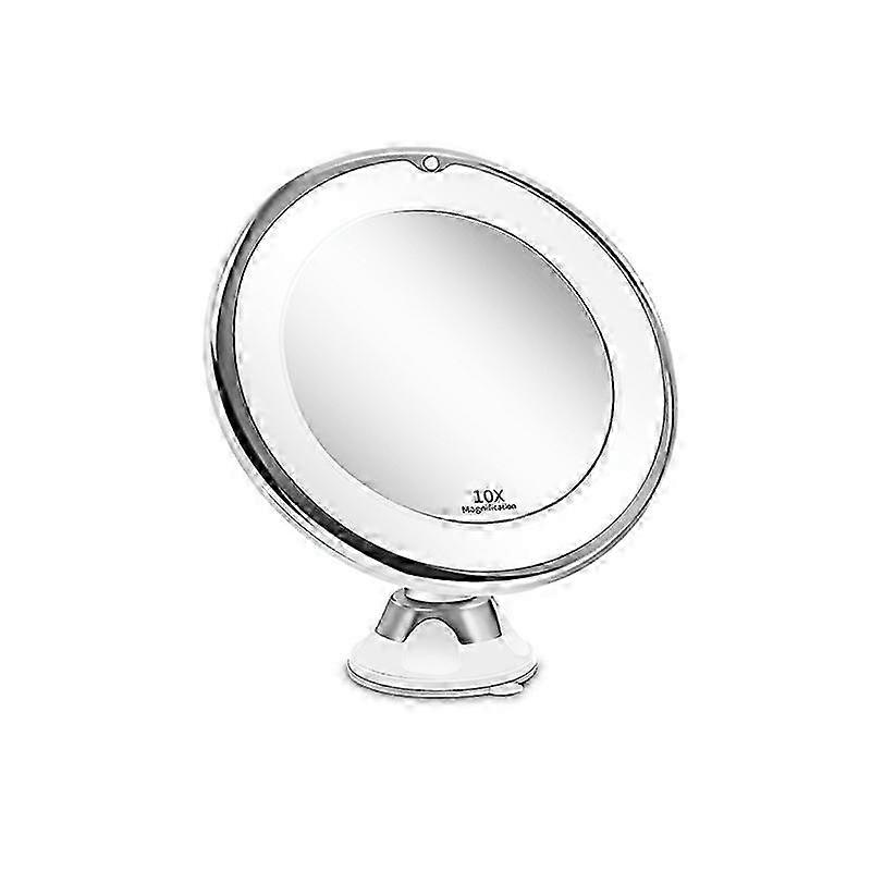 2025 10X Magnifying Mirror with LED Lights 360° Adjustable Portable Vanity Mirror for Bathroom, Travellin