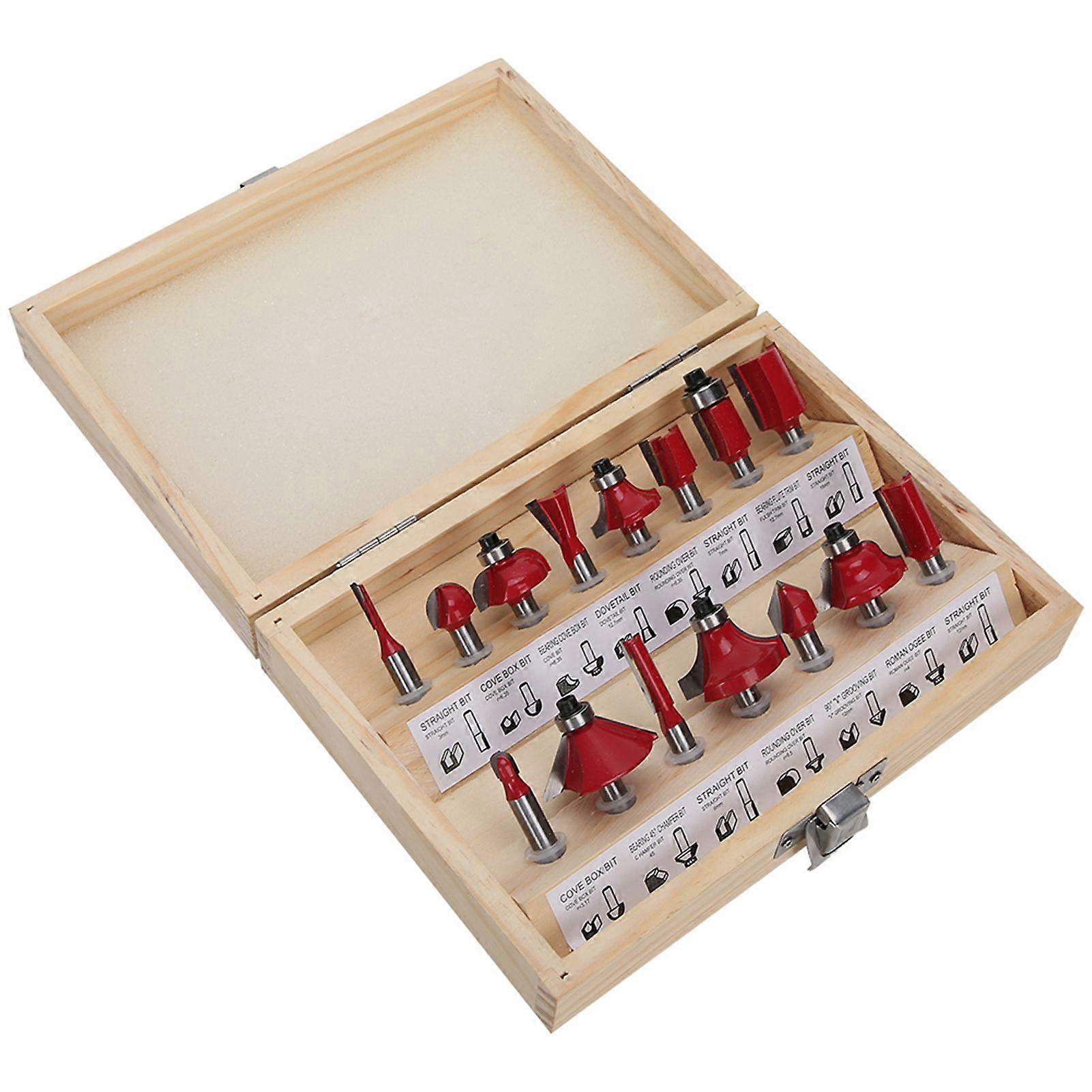 2025 siste modell 15 stk fresbitsett trebearbeiding freser legering