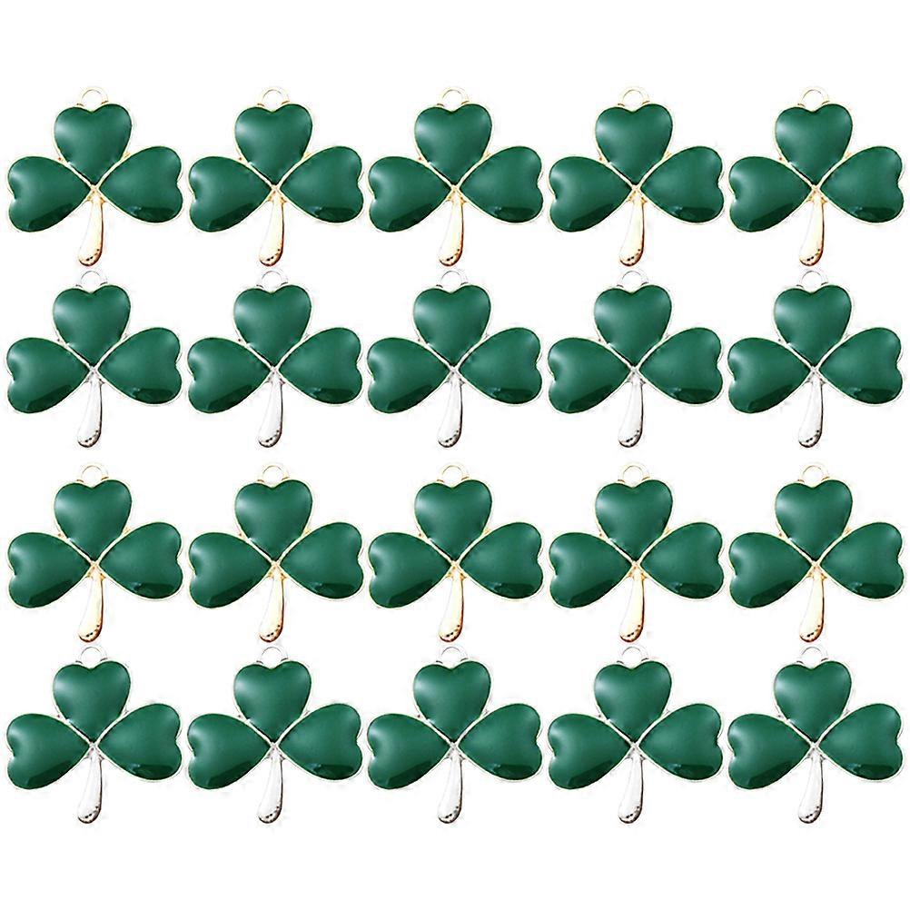 Here's a polished product description for your **20pcs Alloy Shamrock Charms**:

 

✨ **20pcs Alloy Shamrock Charms – Perfect for DIY Jewelry & St.