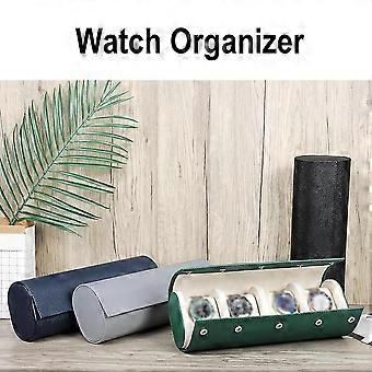 4 Schlitze Leder Uhr Rollenbox Tragbare Reiseuhr Gehäuse Uhr Sammleruhr