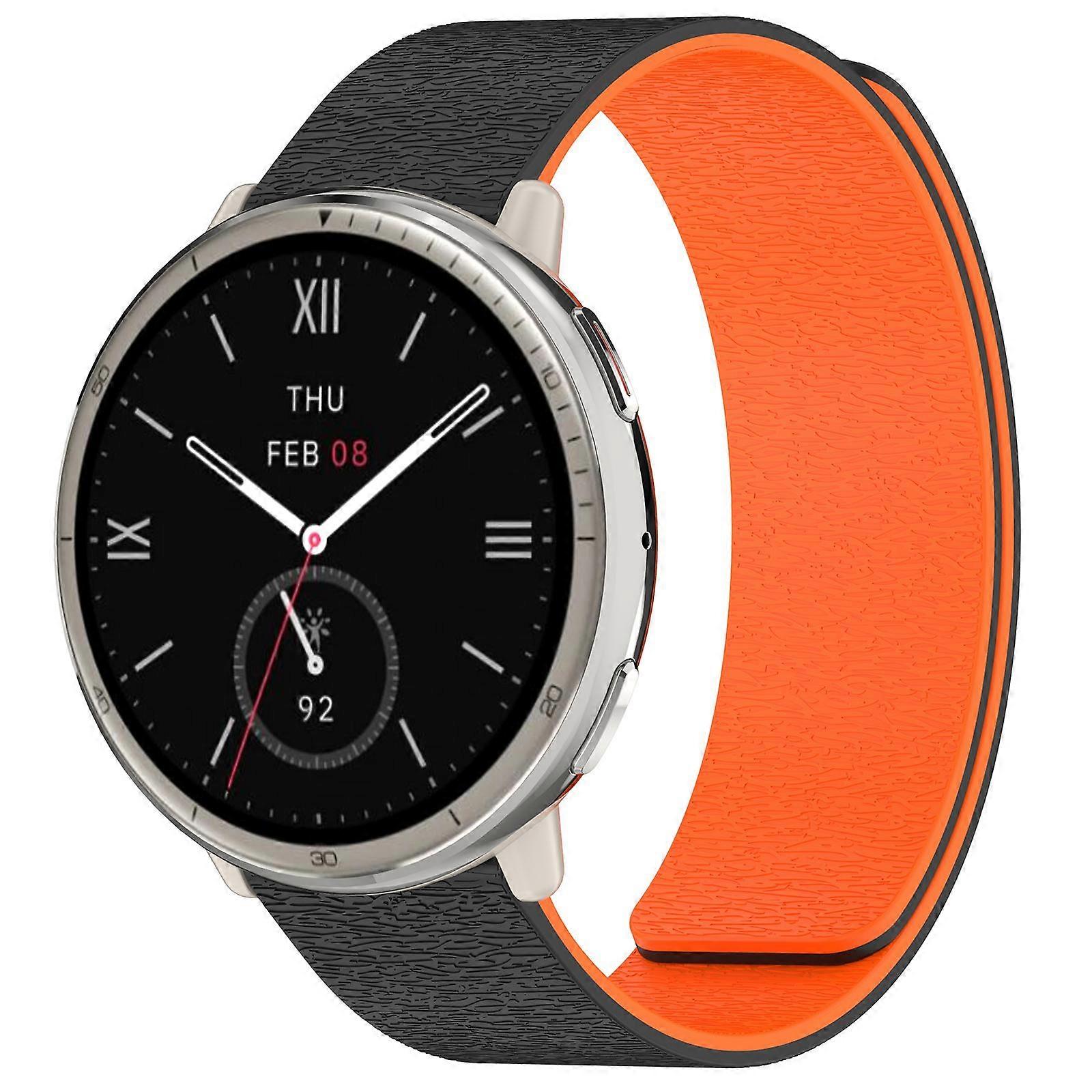Cloud Wood Grain Silikonowy miękki magnetyczny pasek do zegarka do Amazfit Active 2 / Active 2 Square
