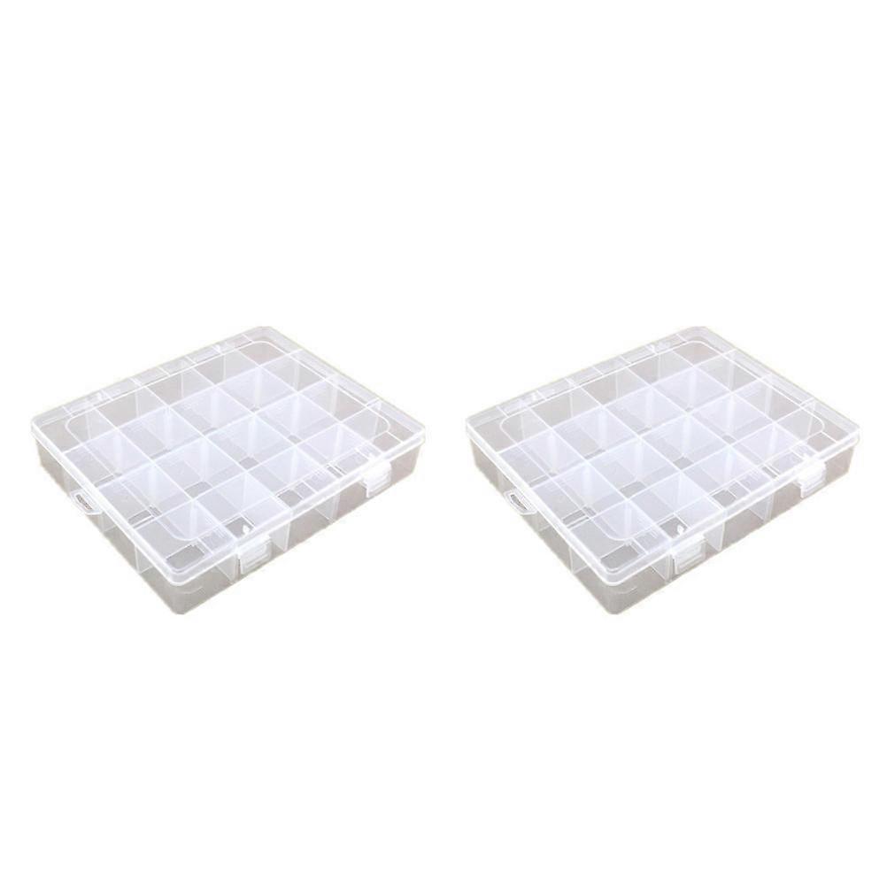 Electronic Component Storage Box Handyman Tool Organizer 20.5x16.5x4cm 20-Compartment 2PCS