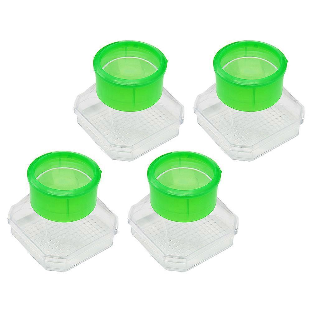 Green Plastic Insect Observation Box Set of 4 with 3X Magnifier for Kids Outdoor Exploration