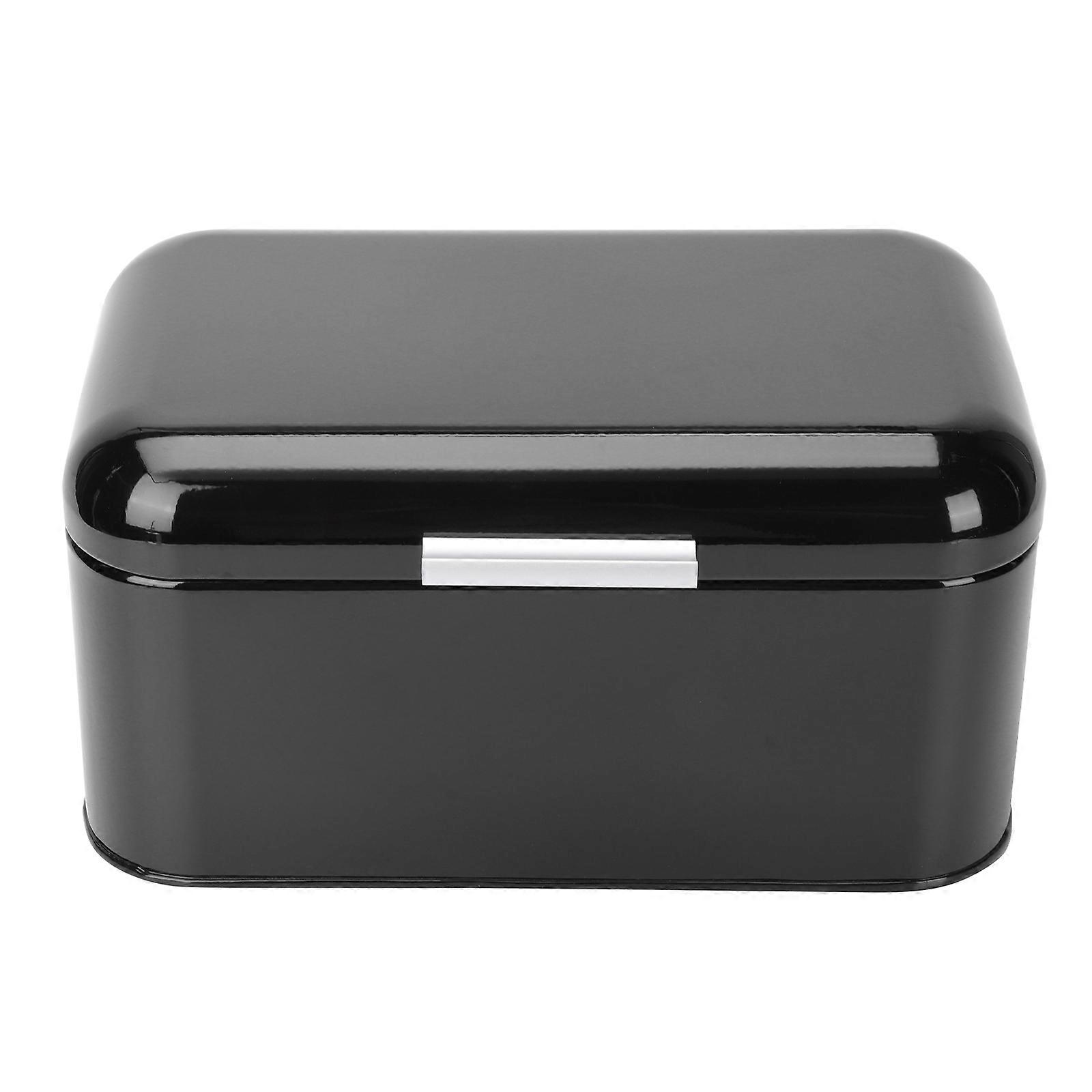 Bread Organizer Container for Bread Storage Box Made of Iron Black Color 10.2x6.3x12.4 Inches