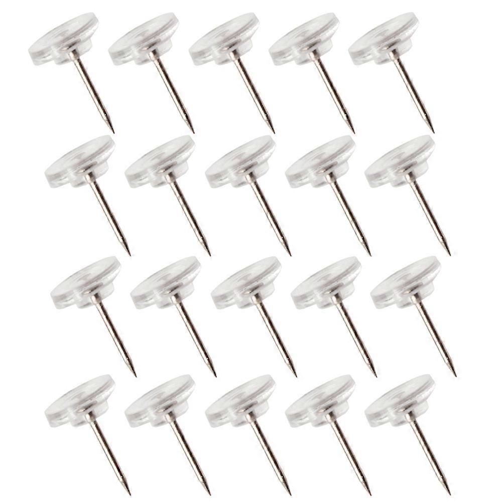 Transparent Flat Thumb Tacks for Fixing 200Pcs Clear Pushpins Photo Board