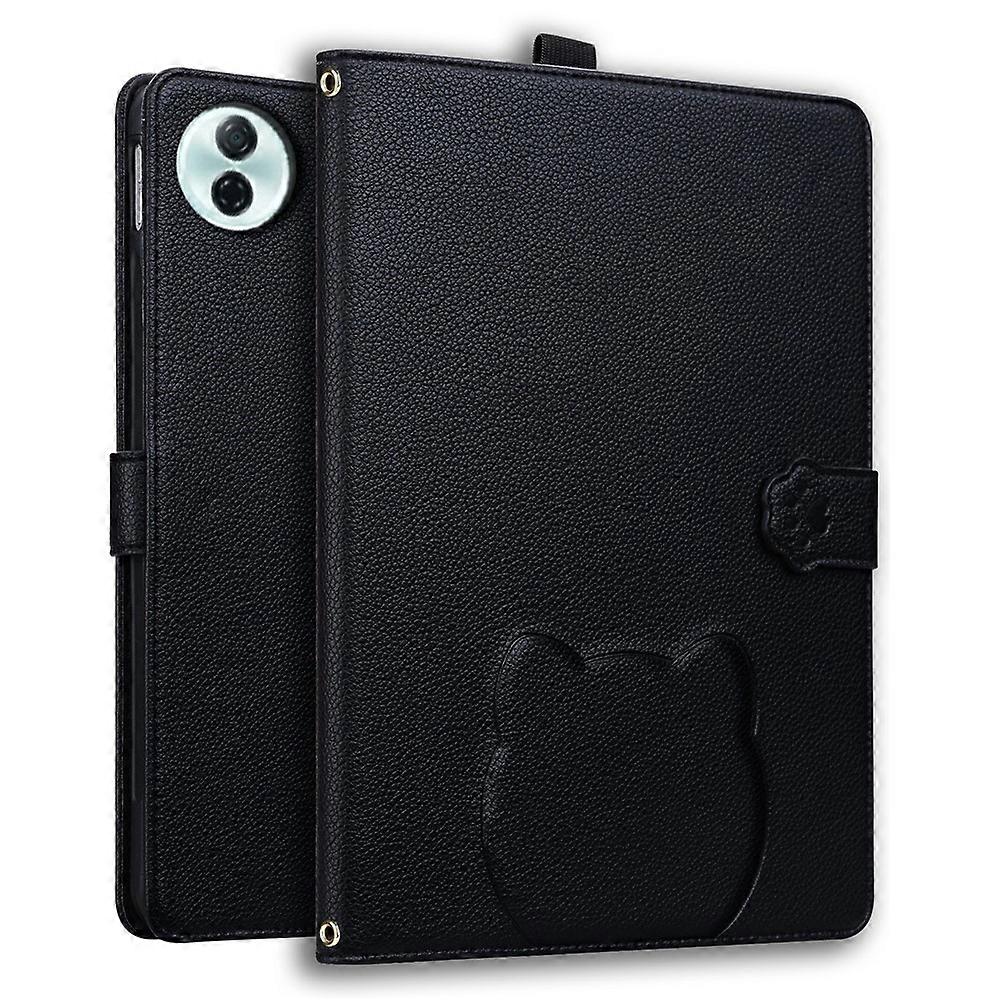 Compatible For Honor Pad 10 Case 3D Effect Cat Pattern Leather Stand Table Cover with Wallet, Stylus Holder